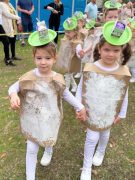 Preschoolers dress as beignets / 2022 / Anne Dozier Miller