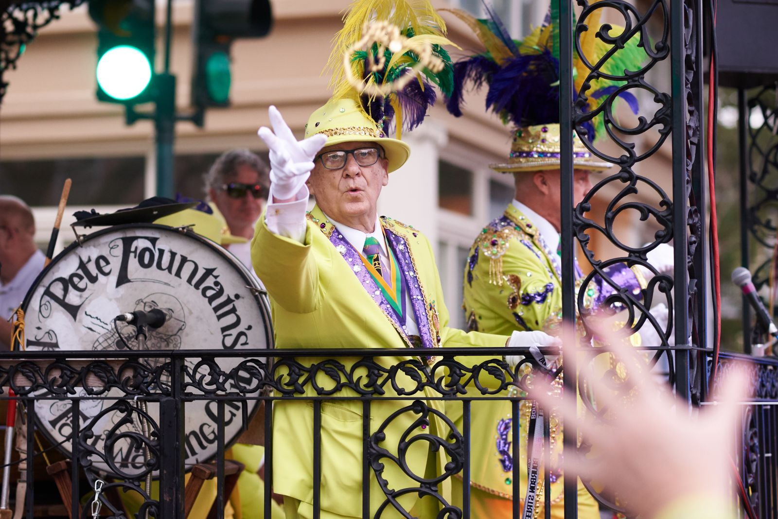 Colorful parade float depicting 2025 festivities in Slidell