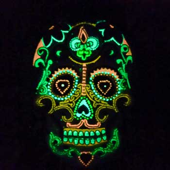 Day of Dead Bead with glow Art by Marc Weitz