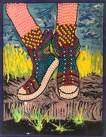 Dream Shoes Bead Art by Marc Weitz