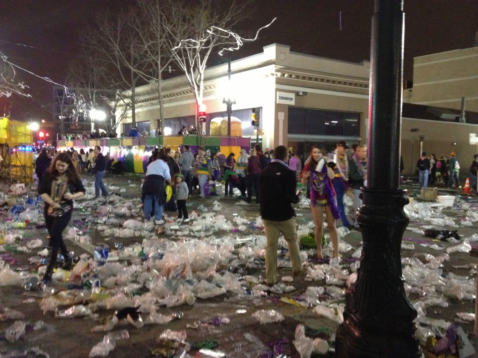 Trash Leftover From Mardi Gras
